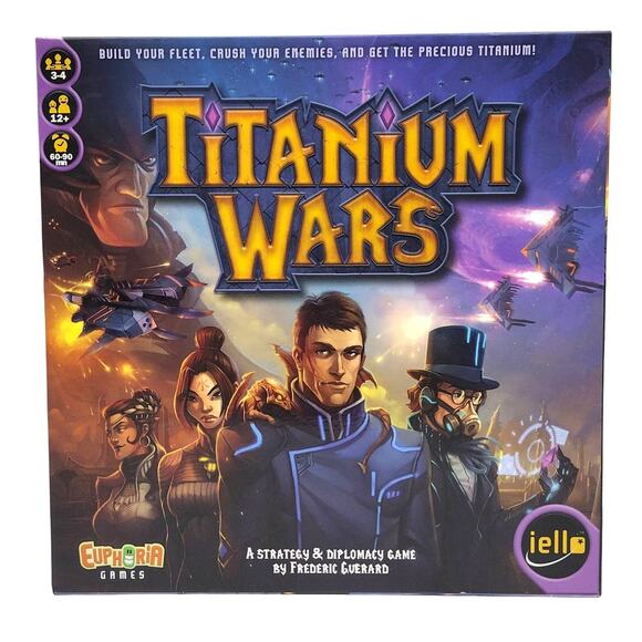 Titanium Wars Board Game Strategy & Diplomacy Iello 2013 Steampunk Sealed Cards - Picture 1 of 4